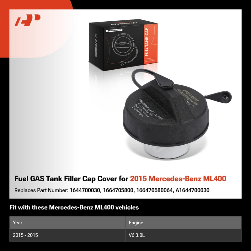 Fuel GAS Tank Filler Cap Cover for 2015 Mercedes-Benz ML400