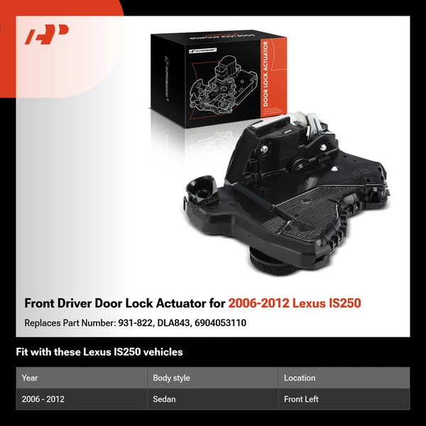 Front Driver Door Lock Actuator for 2006-2012 Lexus IS250