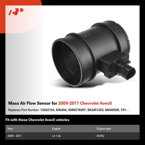 Mass Air Flow Sensor for 2009-2011 Chevrolet Aveo5