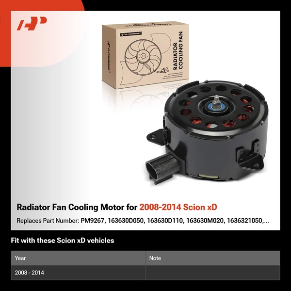 Radiator Fan Cooling Motor for 2008-2014 Scion xD