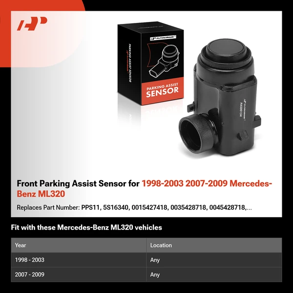 Front Parking Assist Sensor for 1998-2003 2007-2009 Mercedes-Benz ML320
