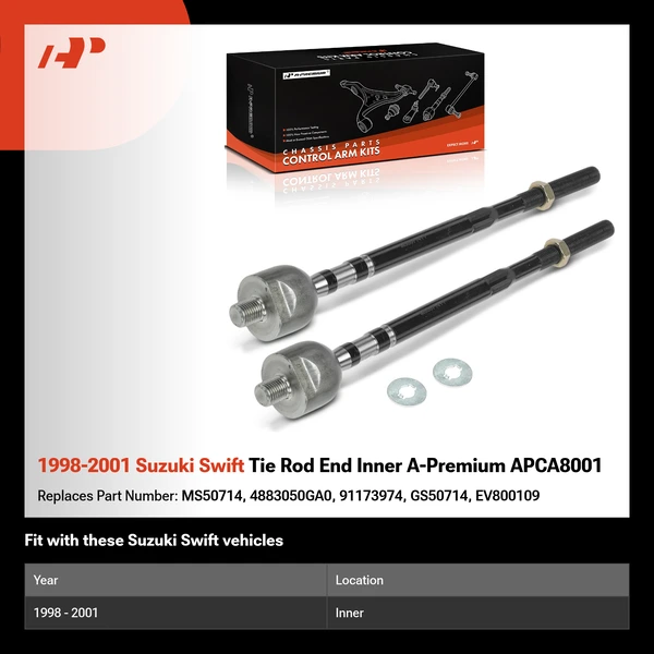 1998-2001 Suzuki Swift Tie Rod End Inner A-Premium APCA8001