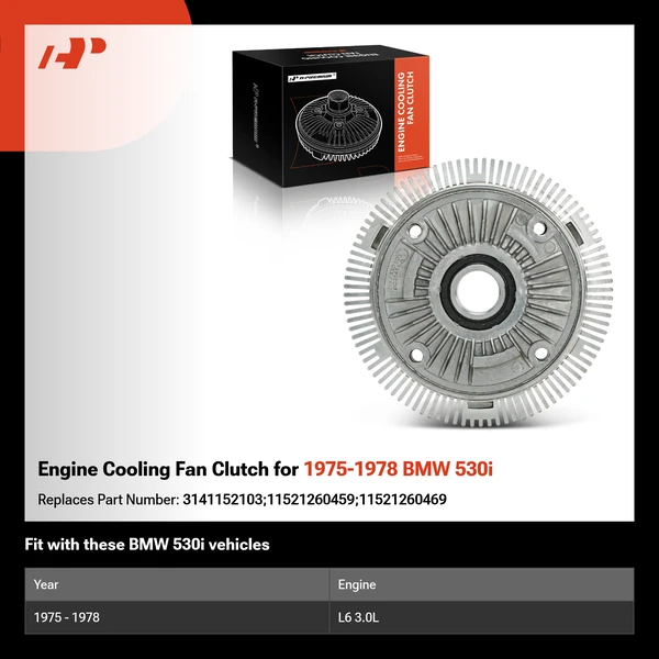 Engine Cooling Fan Clutch for 1975-1978 BMW 530i
