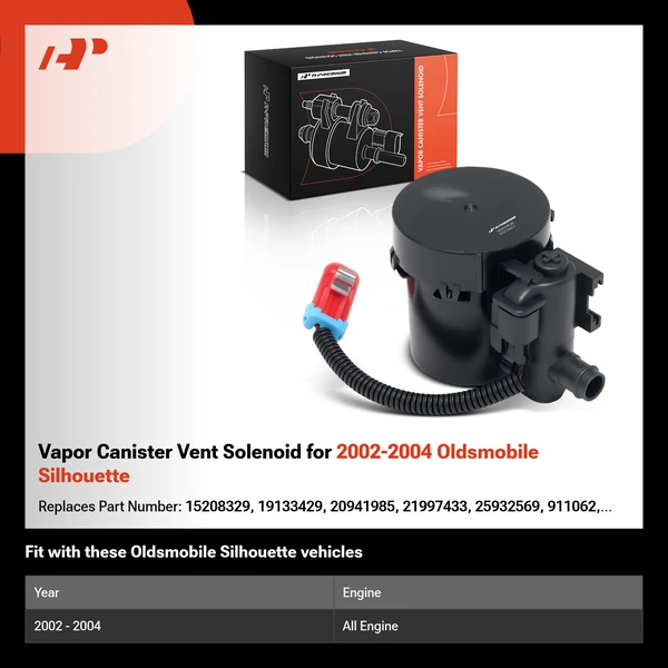 Vapor Canister Vent Solenoid for 2002-2004 Oldsmobile Silhouette