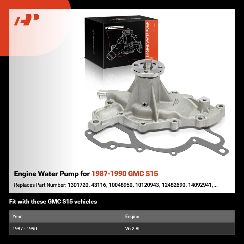 Engine Water Pump for 1987-1990 GMC S15