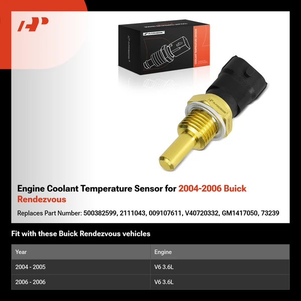 Engine Coolant Temperature Sensor for 2004-2006 Buick Rendezvous