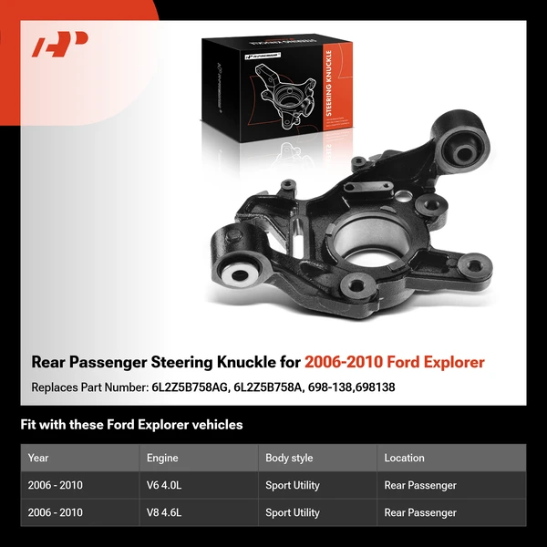 Rear Passenger Steering Knuckle for 2006-2010 Ford Explorer