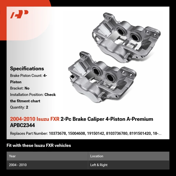 2004-2010 Isuzu FXR 2-Pc Brake Caliper 4-Piston A-Premium APBC2344