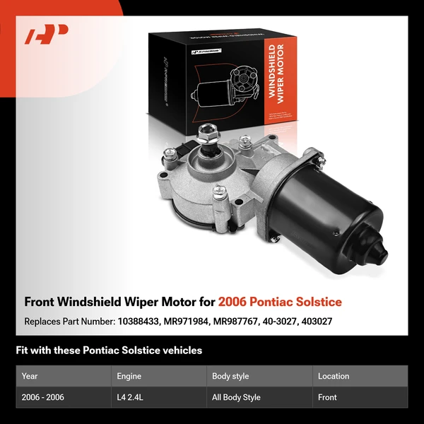 Front Windshield Wiper Motor for 2006 Pontiac Solstice