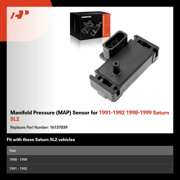 Manifold Pressure (MAP) Sensor for 1991-1992 1998-1999 Saturn SL2