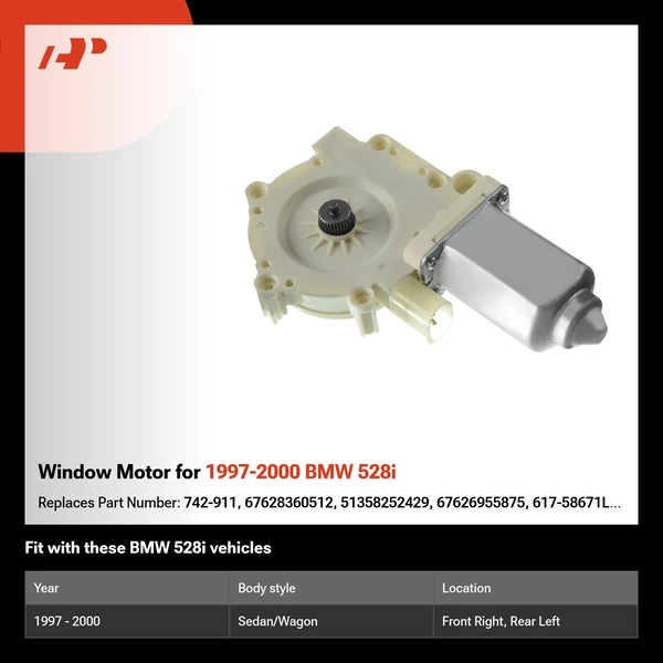 Window Motor for 1997-2000 BMW 528i