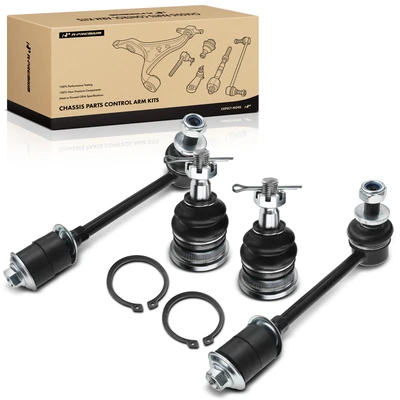 4 Pcs Front Upper Stabilizer Bar End Link & Ball Joint