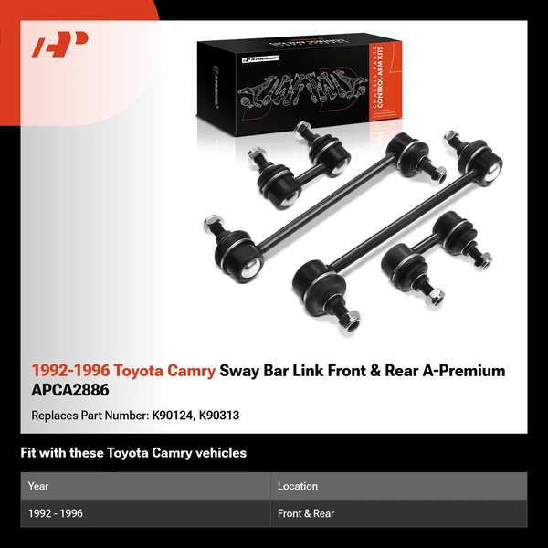 1992-1996 Toyota Camry Sway Bar Link Front & Rear A-Premium APCA2886