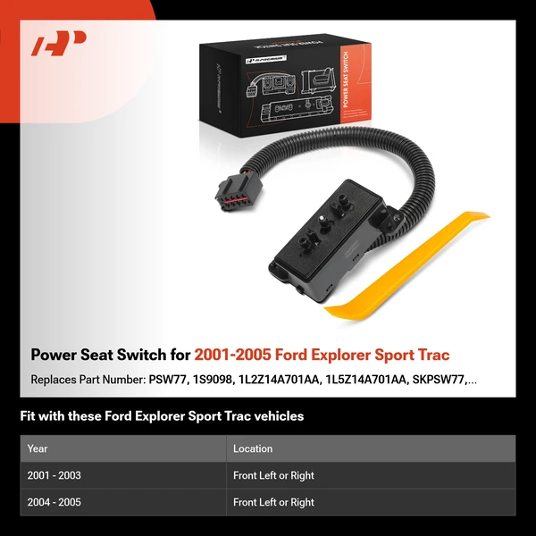 Power Seat Switch for 2001-2005 Ford Explorer Sport Trac