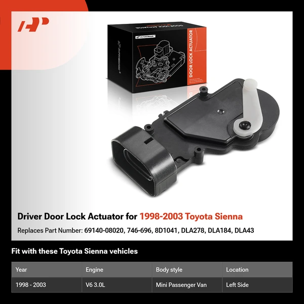 Driver Door Lock Actuator for 1998-2003 Toyota Sienna