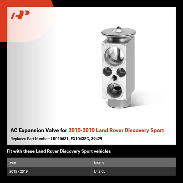 AC Expansion Valve for 2015-2019 Land Rover Discovery Sport
