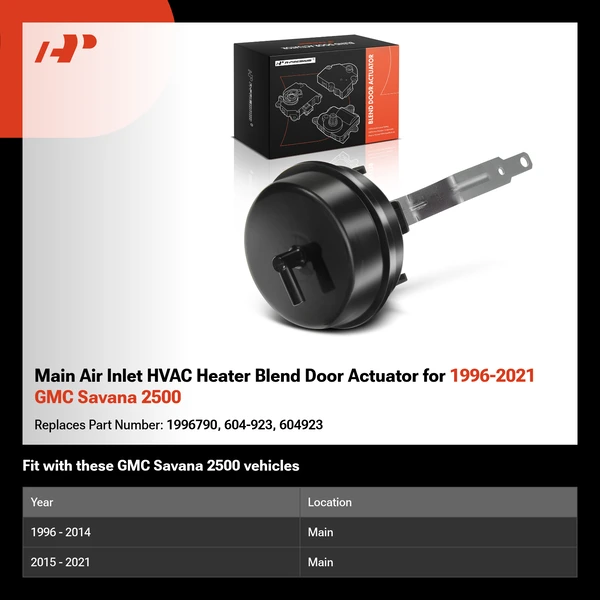 Main Air Inlet HVAC Heater Blend Door Actuator for 1996-2021 GMC Savana 2500