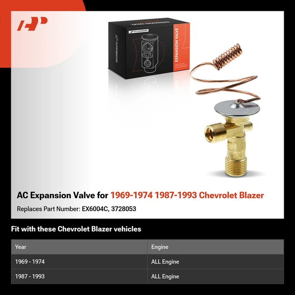 AC Expansion Valve for 1969-1974 1987-1993 Chevrolet Blazer
