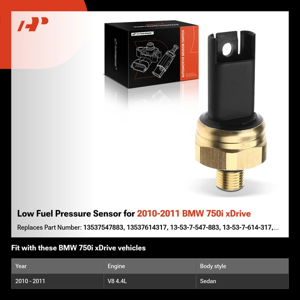 Low Fuel Pressure Sensor for 2010-2011 BMW 750i xDrive
