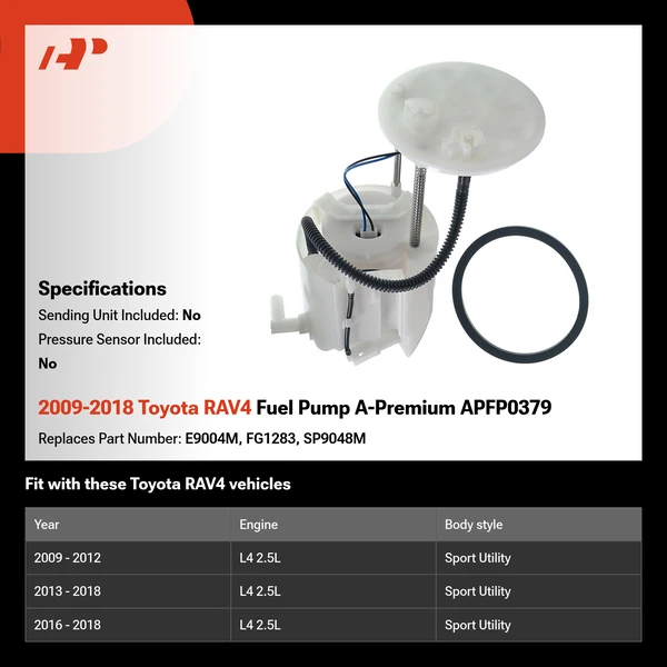 2009-2018 Toyota RAV4 Fuel Pump A-Premium APFP0379