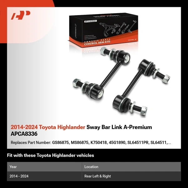 2014-2024 Toyota Highlander Sway Bar Link A-Premium APCA8336