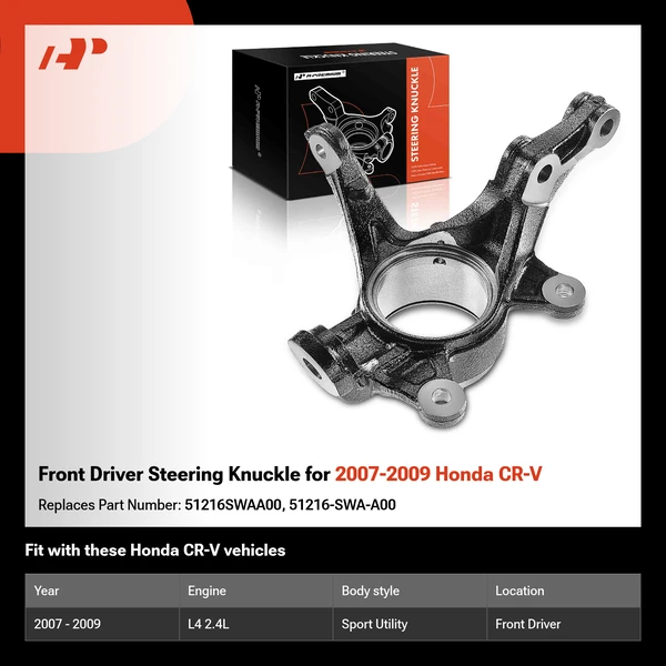 Front Driver Steering Knuckle for 2007-2009 Honda CR-V