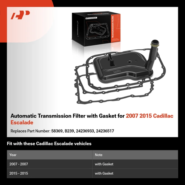 Automatic Transmission Filter with Gasket for 2007 2015 Cadillac Escalade