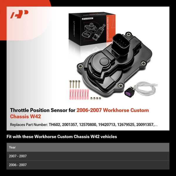 Throttle Position Sensor for 2006-2007 Workhorse Custom Chassis W42