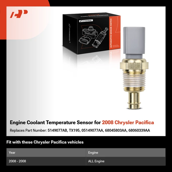 Engine Coolant Temperature Sensor for 2008 Chrysler Pacifica