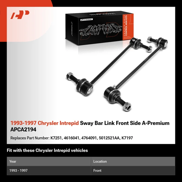 1993-1997 Chrysler Intrepid Sway Bar Link Front Side A-Premium APCA2194