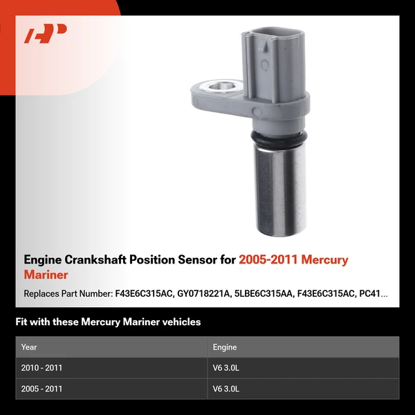 Engine Crankshaft Position Sensor for 2005-2011 Mercury Mariner