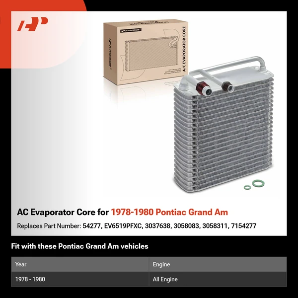AC Evaporator Core for 1978-1980 Pontiac Grand Am