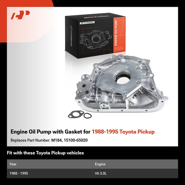 Engine Oil Pump with Gasket for 1988-1995 Toyota Pickup