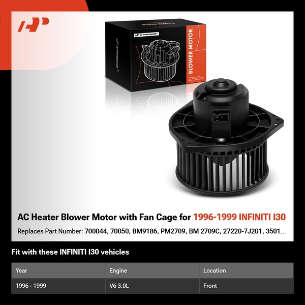 AC Heater Blower Motor with Fan Cage for 1996-1999 INFINITI I30