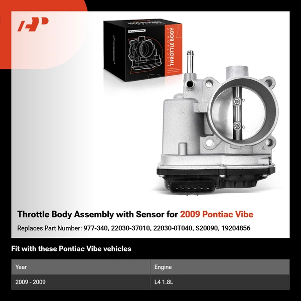 Throttle Body Assembly with Sensor for 2009 Pontiac Vibe