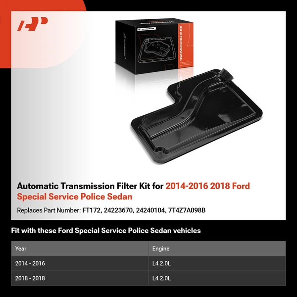Automatic Transmission Filter Kit for 2014-2016 2018 Ford Special Service Police Sedan