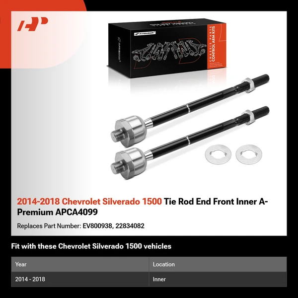 2014-2018 Chevrolet Silverado 1500 Tie Rod End Front Inner A-Premium APCA4099