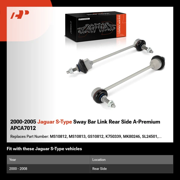 2000-2005 Jaguar S-Type Sway Bar Link Rear Side A-Premium APCA7012