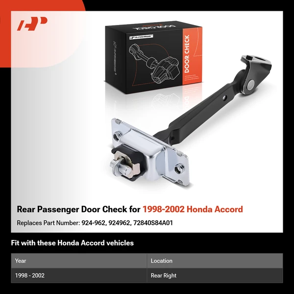 Rear Passenger Door Check for 1998-2002 Honda Accord