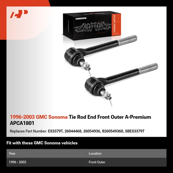 1996-2003 GMC Sonoma Tie Rod End Front Outer A-Premium APCA1801