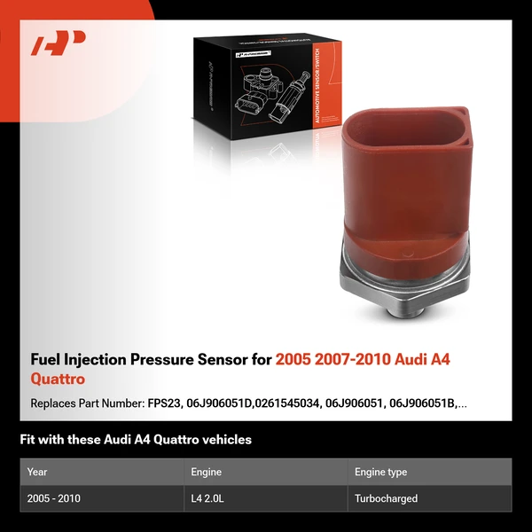 Fuel Injection Pressure Sensor for 2005 2007-2010 Audi A4 Quattro