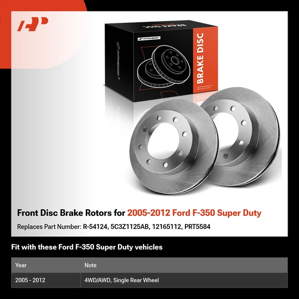 Front Disc Brake Rotors for 2005-2012 Ford F-350 Super Duty