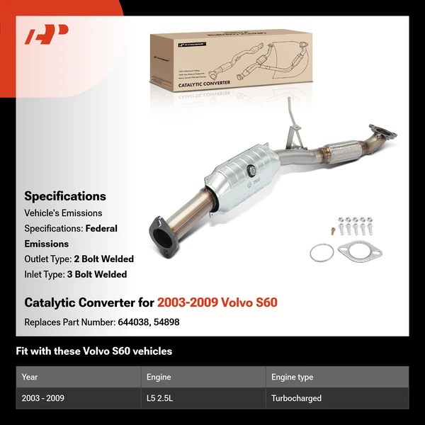Catalytic Converter for 2003-2009 Volvo S60