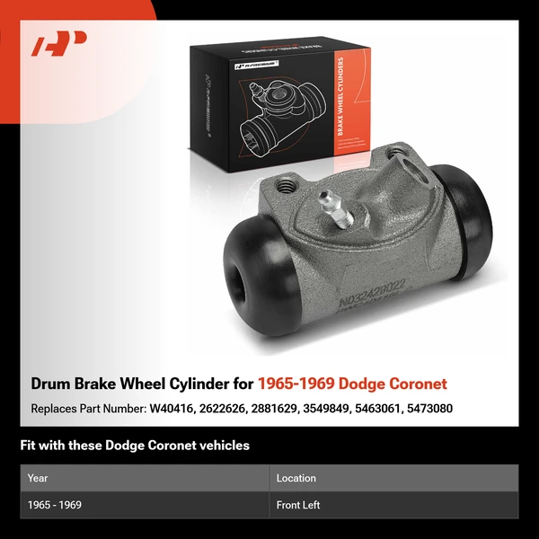Drum Brake Wheel Cylinder for 1965-1969 Dodge Coronet