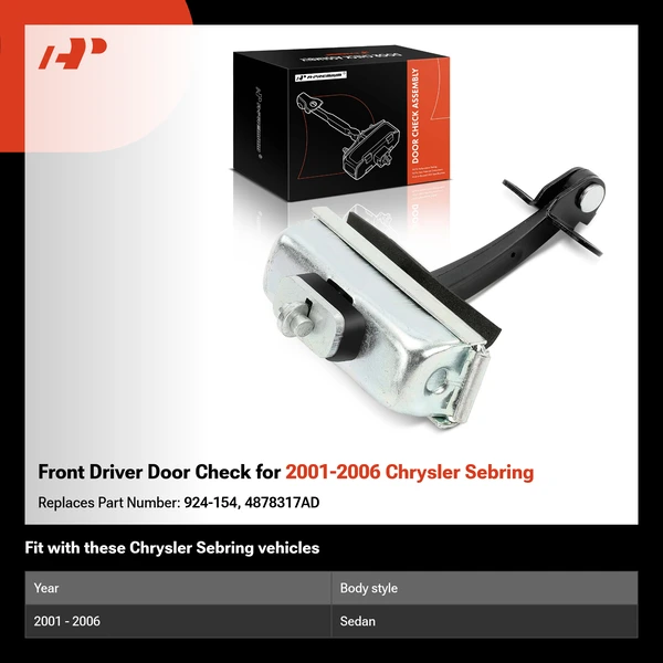 Front Driver Door Check for 2001-2006 Chrysler Sebring