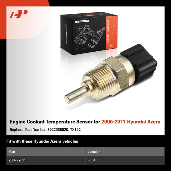 Engine Coolant Temperature Sensor for 2006-2011 Hyundai Azera