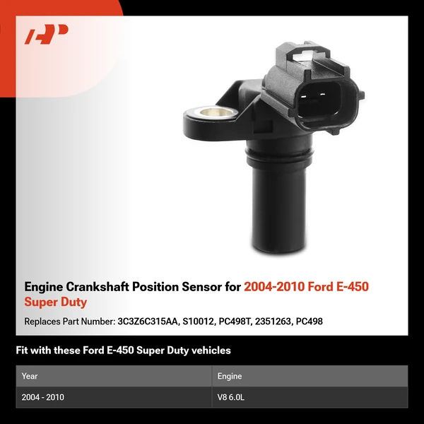 Engine Crankshaft Position Sensor for 2004-2010 Ford E-450 Super Duty