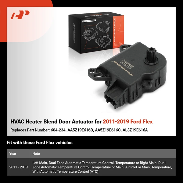 HVAC Heater Blend Door Actuator for 2011-2019 Ford Flex