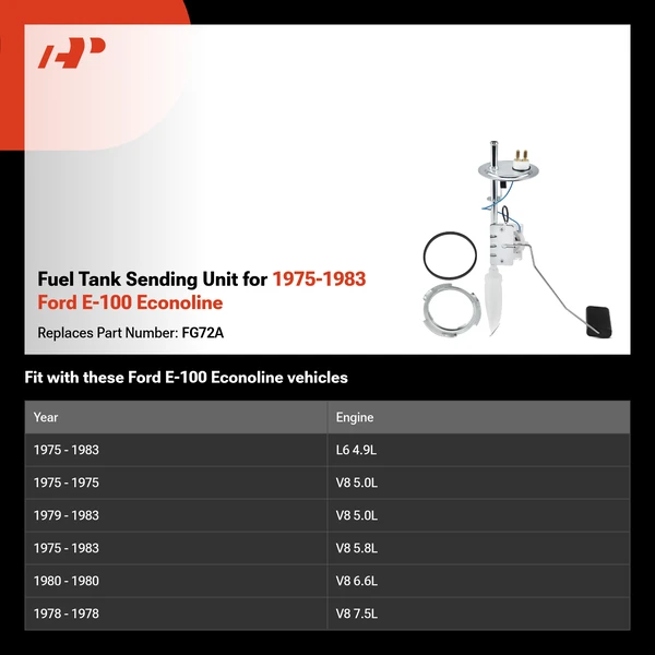 Fuel Tank Sending Unit for 1975-1983 Ford E-100 Econoline