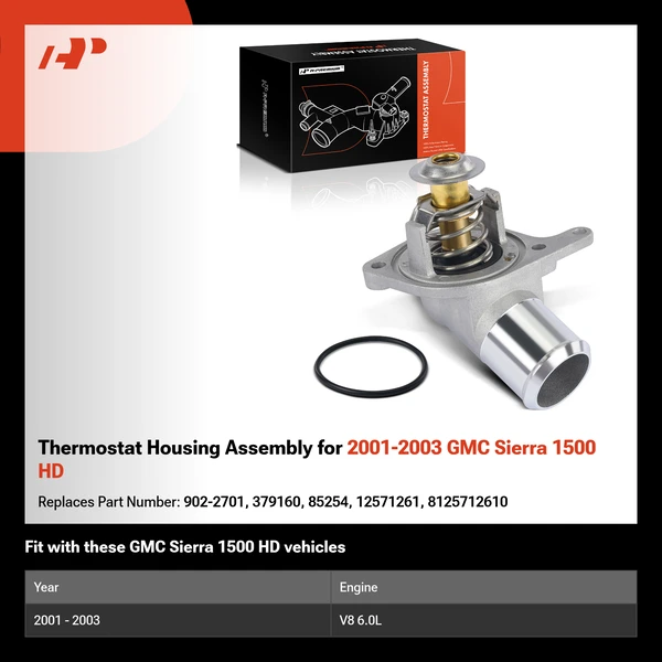 Thermostat Housing Assembly for 2001-2003 GMC Sierra 1500 HD